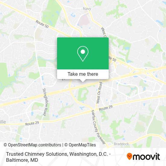 Trusted Chimney Solutions map