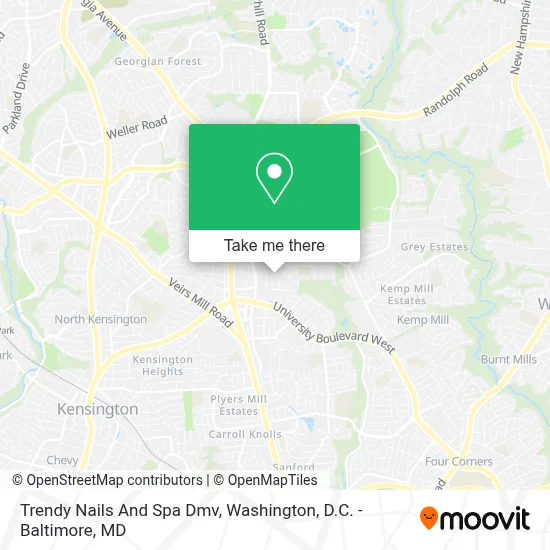 Trendy Nails And Spa Dmv map