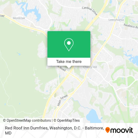 Red Roof Inn Dumfries map