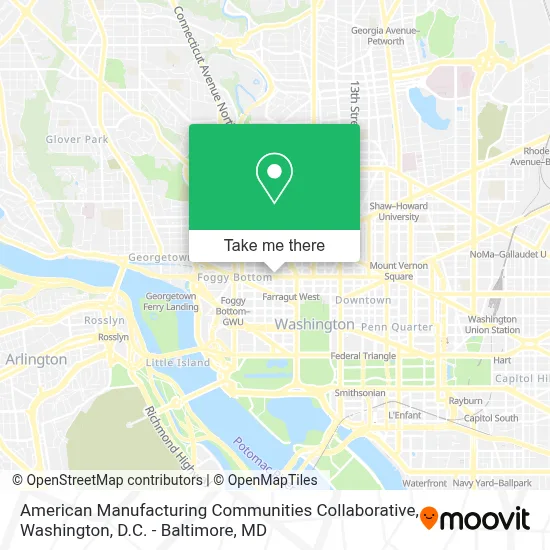 American Manufacturing Communities Collaborative map