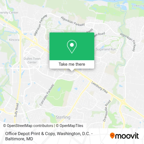 Office Depot Print & Copy map