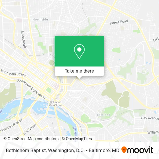 Bethlehem Baptist map
