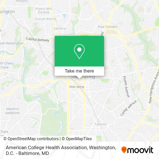 American College Health Association map