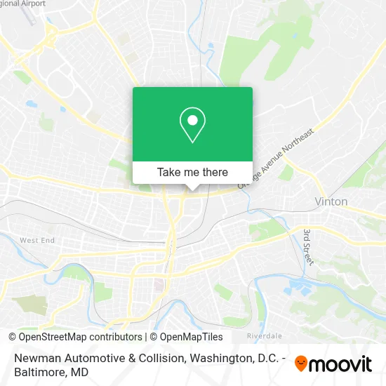 Newman Automotive & Collision map