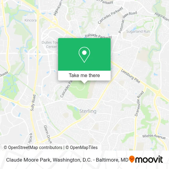 Claude Moore Park map