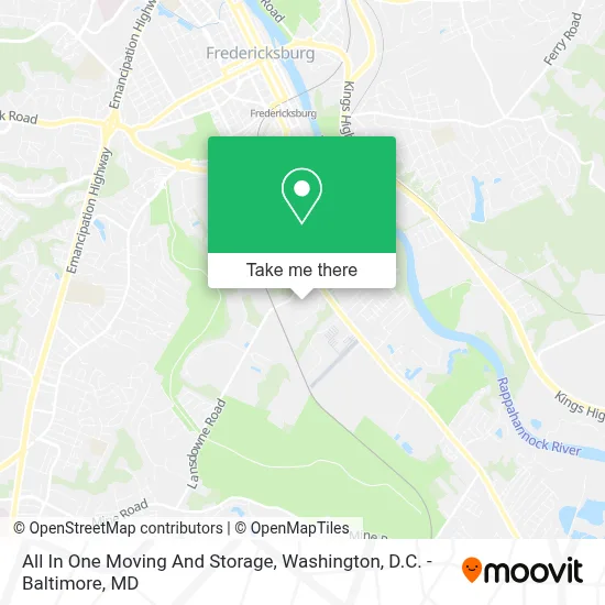 All In One Moving And Storage map