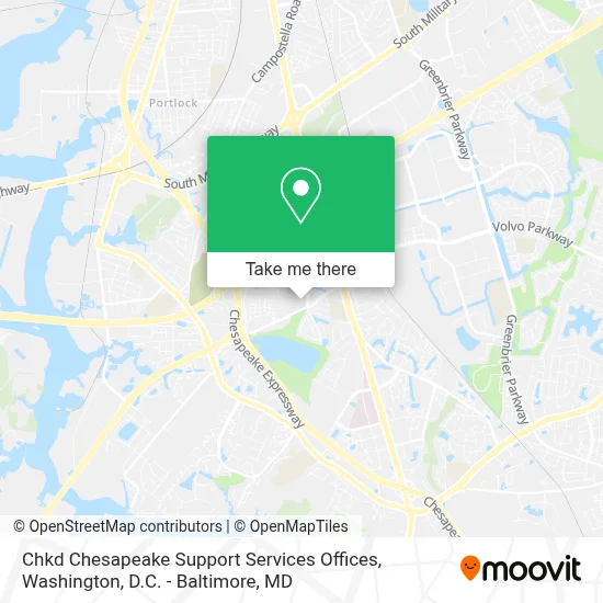 Chkd Chesapeake Support Services Offices map