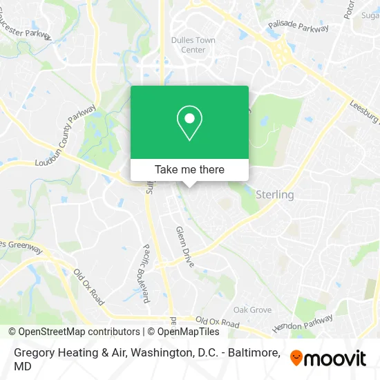 Gregory Heating & Air map