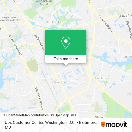 Ups Customer Center map