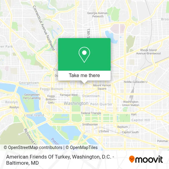 American Friends Of Turkey map