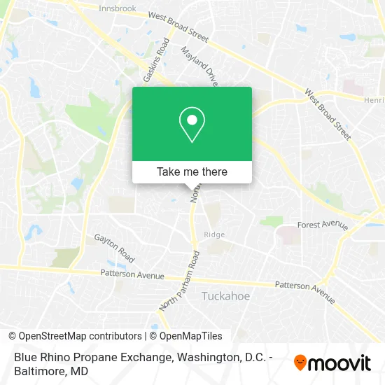 Blue Rhino Propane Exchange map