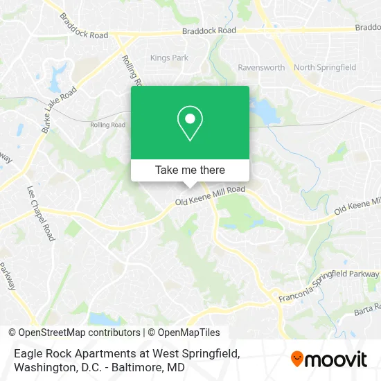 Eagle Rock Apartments at West Springfield map