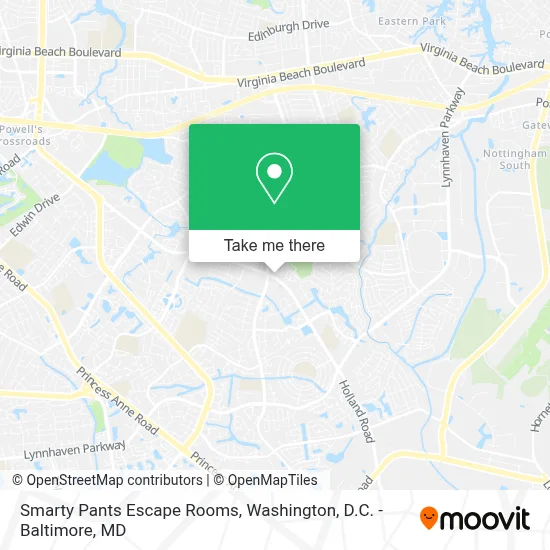 Smarty Pants Escape Rooms map