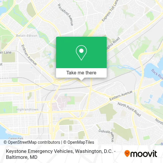 Keystone Emergency Vehicles map
