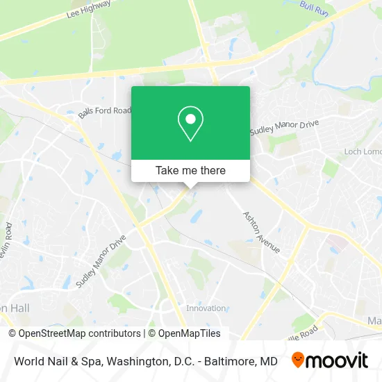 World Nail & Spa map