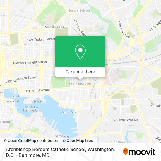 Archbishop Borders Catholic School map