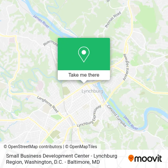 Small Business Development Center - Lynchburg Region map