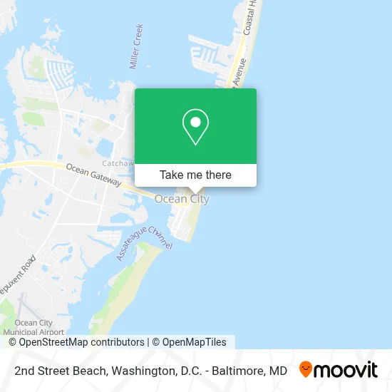2nd Street Beach map