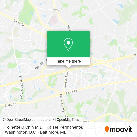 Toinette O Chin M.D. | Kaiser Permanente map