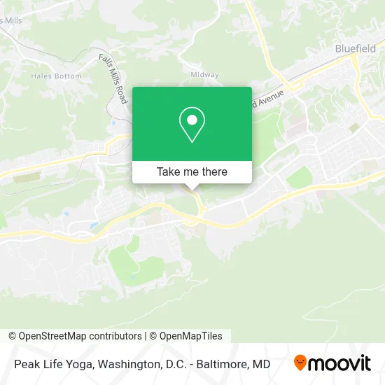 Peak Life Yoga map