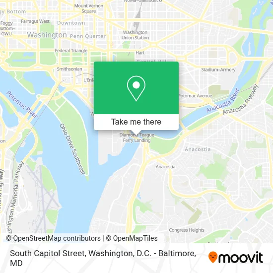 South Capitol Street map