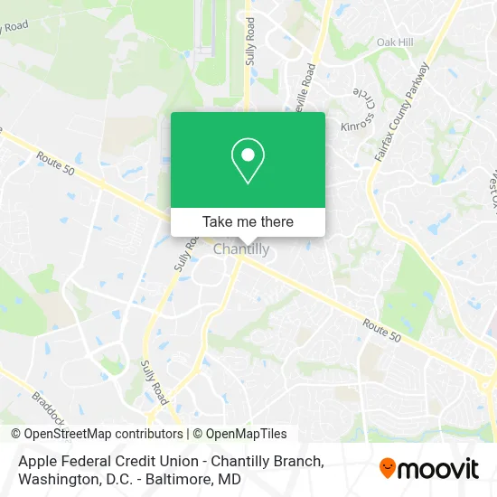 Apple Federal Credit Union - Chantilly Branch map