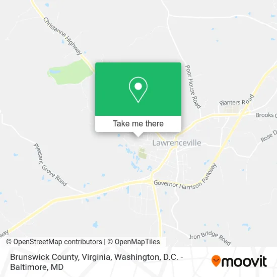 Brunswick County, Virginia map