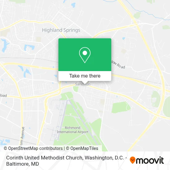 Corinth United Methodist Church map