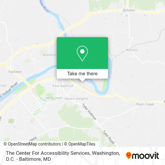 The Center For Accessibility Services map