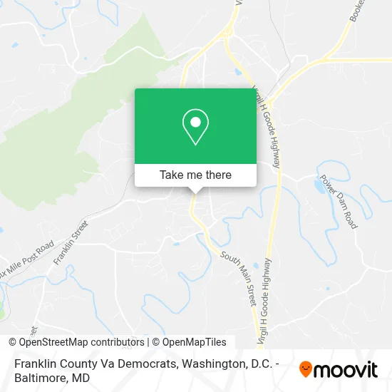 Franklin County Va Democrats map