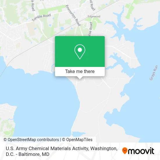 U.S. Army Chemical Materials Activity map