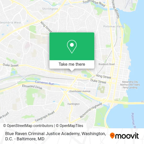 Blue Raven Criminal Justice Academy map