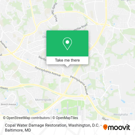Copal Water Damage Restoration map