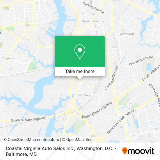 Coastal Virginia Auto Sales Inc. map