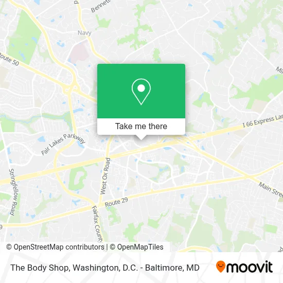 The Body Shop map