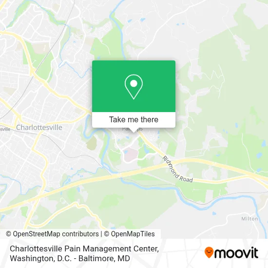 Charlottesville Pain Management Center map