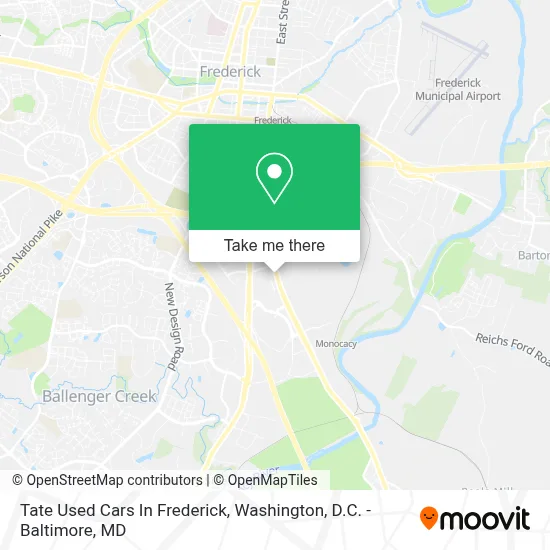 Tate Used Cars In Frederick map