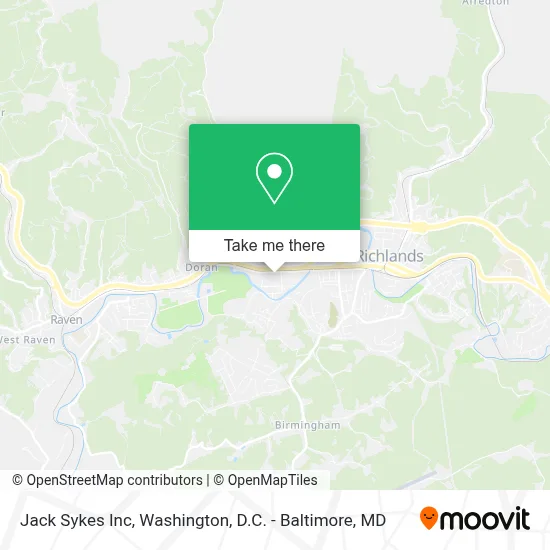 Jack Sykes Inc map