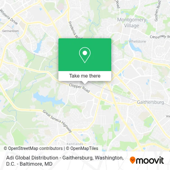 Adi Global Distribution - Gaithersburg map