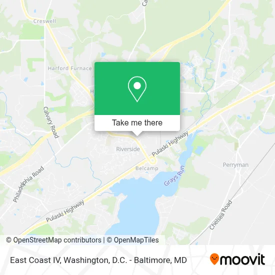East Coast IV map