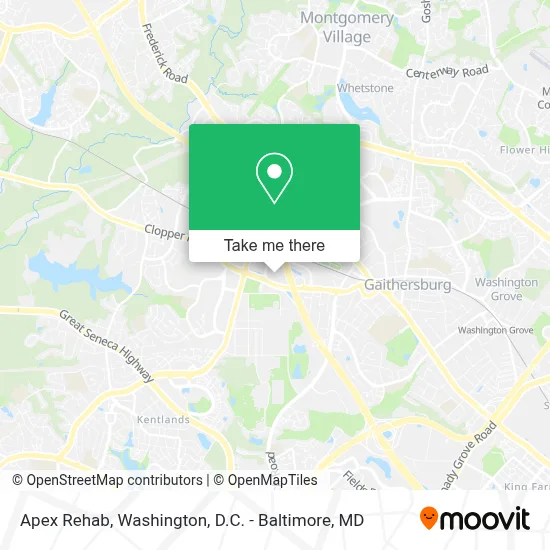 Apex Rehab map