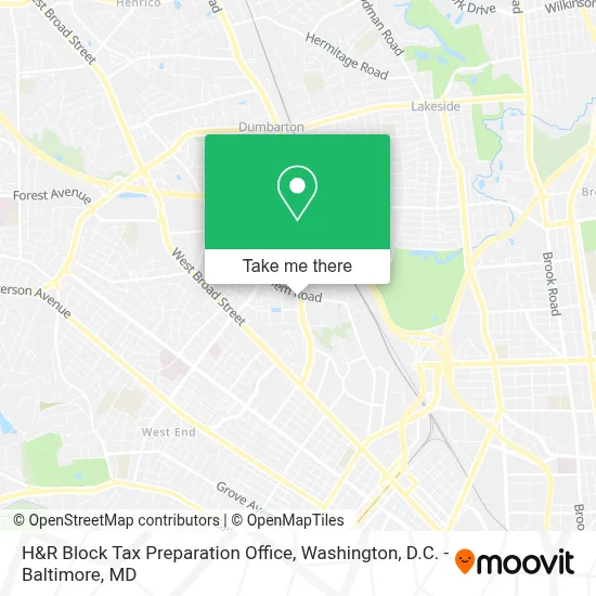 H&R Block Tax Preparation Office map