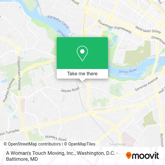 A Woman's Touch Moving, Inc. map