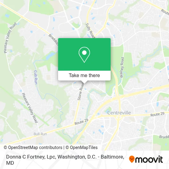 Donna C Fortney, Lpc map