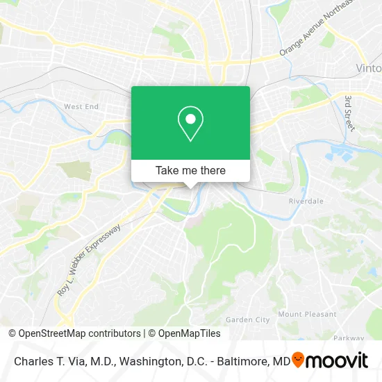 Charles T. Via, M.D. map