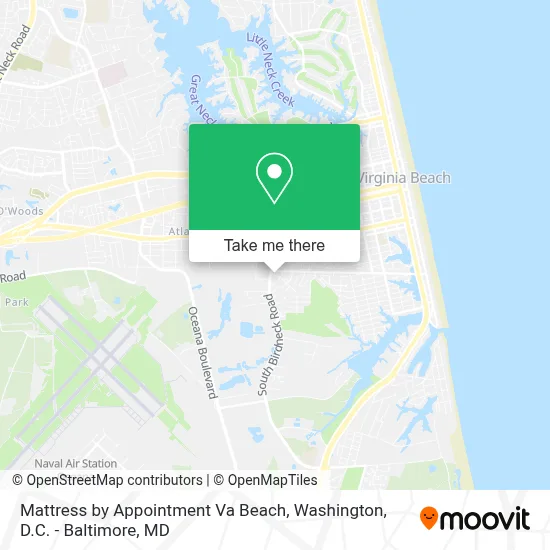 Mattress by Appointment Va Beach map