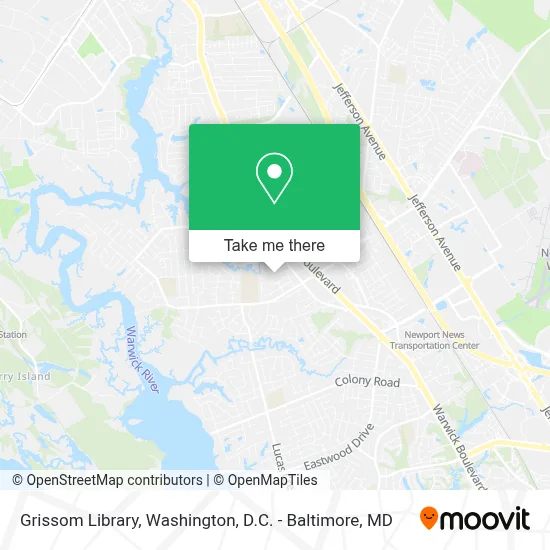 Grissom Library map