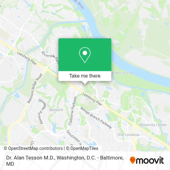 Dr. Alan Tesson M.D. map
