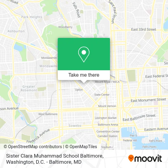Sister Clara Muhammad School Baltimore map