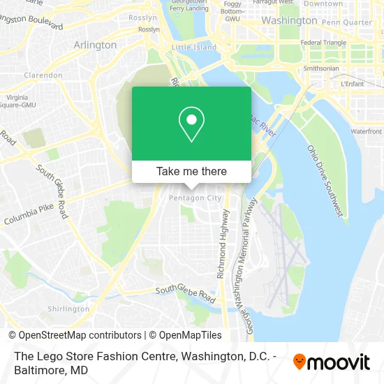 The Lego Store Fashion Centre map